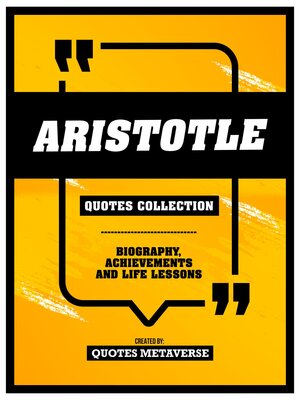 cover image of Aristotle--Quotes Collection